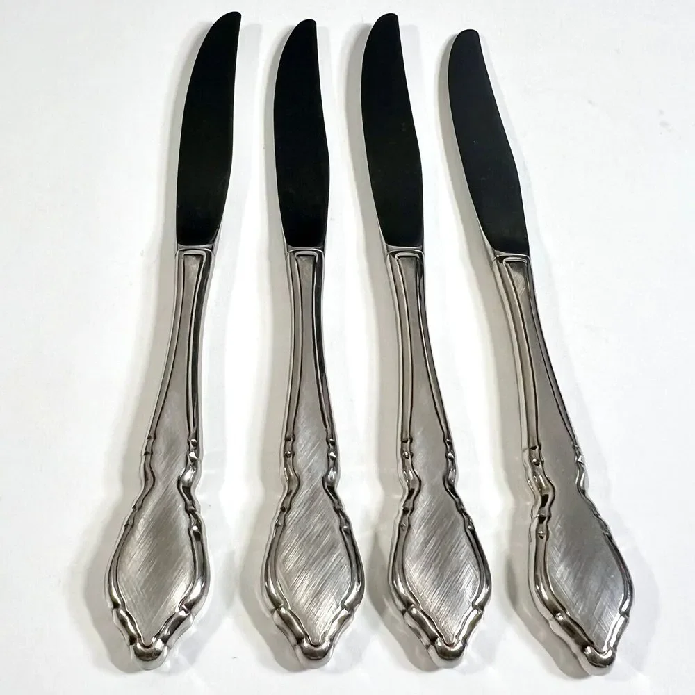 Oneida USA Classic Mood Deauville Prescott Dinner Knife Stainless Flatware Set/4